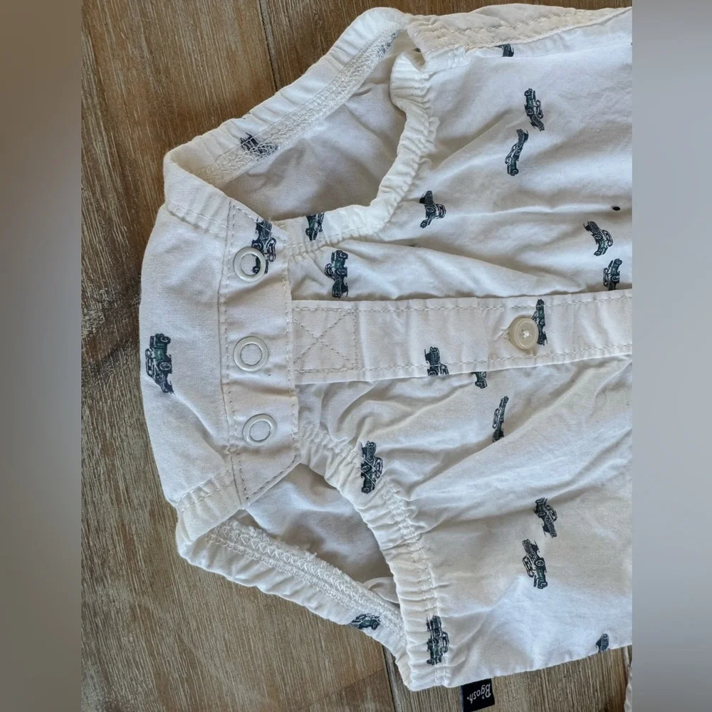 BUNDLE OshKosh B'Gosh Gingham and Car Button Down Body Suits